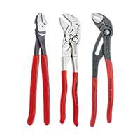 (KNT-9K0080117US) 3 Pc. 10" Pliers Set - Cobra Water Pump Pliers, Pliers Wrench & High Leverage Diagonal Cutter