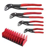 4 Piece Cobra Pliers Set - with FREE 10 Piece Tool Holder