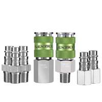 (LEG-A53457FZ) 7 Pc. ¼” NPT Flexzilla Pro High Flow Interchange Coupler and Plug Kit