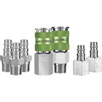 (LEG-A53657FZ) 7pc Coupler & Plug Kit 3/8 in NPT Steel/Aluminum