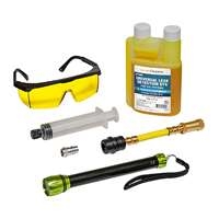 Tracerline LF180CS - Reload Universal A/c Leak Detection Kit With (1) 8 Oz. (237ml) Bottle Of Lf1008 Universal Dye, (1) Re-usable Syringe, R-134a Hose/coupler And Purge Fitting, Flashlight And Fluorescence-enhancing
