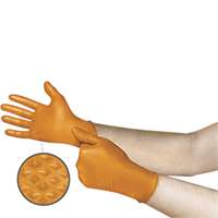 (MFX-93256100) 9.45" HI Viz Orange, Nitrile, Disposable Glove, Sz XL (9.5-10.0)