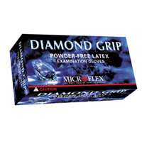(MFX-MF300S) Diamond Grip Powder-Free Latex Examination Gloves, Natural, Small