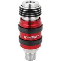 (MIL-1753) 5 In ONE Universal Safety Exhaust Quick Connect Coupler  3/8" NPT, Female