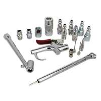 (MIL-EX0317BKIT) 17 Piece Blow Gun and Accessory Kit