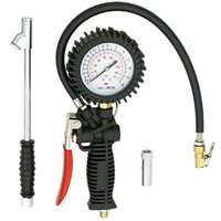 (MIL-EX536KIT) EXELAIR 3-in-1 Professional Analog Pistol Grip Tire Inflator/Deflator Gauge Kit