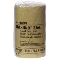 (MMM-1213) ABRASIVE DISC GOLD 6IN STIKIT P80 75 PER ROLL