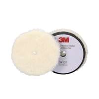 (MMM-34121) 3M Perfect-it Random Orbital Wool Compounding Pad 34121, Medium, White, 5 in (130 mm)
