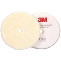 (MMM-34124) 3M Perfect-it Random Orbital Wool Compounding Pad 34124, Coarse, White, 6 in (150 mm)