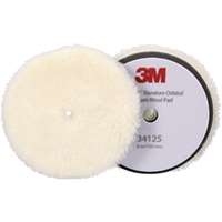 (MMM-34125) 3M Perfect-it Random Orbital Wool Compounding Pad 34125, Medium, White, 6 in (150 mm)