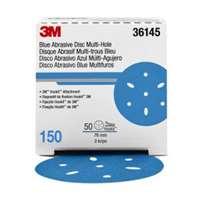 (MMM-36145) Hookit Blue Abrasive Disc Multi-hole 3 150G