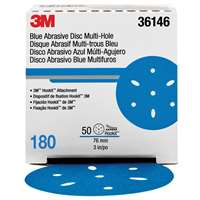 (MMM-36146) Hookit Blue Abrasive Disc Multi-hole 3 180G
