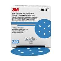(MMM-36147) Hookit Blue Abrasive Disc Multi-hole 3 220G