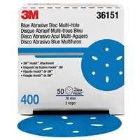 (MMM-36151) Hookit Blue Abrasive Disc Multi-hole 3 400G