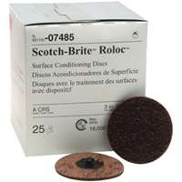 (MMM-7485) Scotch-Brite Roloc Surface Conditioning Disc, 07485, SC-DR, A/O Coarse, TR, 3 in