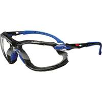(MMM-S1101SGAF) 3M Safety Glasses 1000-Ser S1101SGAF-KT Kt Foam Strap Blck/Blu Clr Scotchgrd Anti-fog lens 20 EA/CS