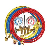 (MSC-66661) Brass R134a Manifold Gauge Set with (3) 60" Hoses
