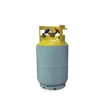 (MSC-67011) 30 lb. Dot-Approved Recovery Cylinder with Float Switch, Yellow/Blue