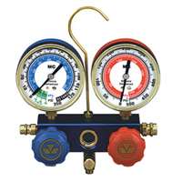 (MSC-89772) R134a Aluminum 2-Way Manifold with 72" Hoses and 2-1/2" Manual Couplers