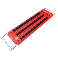 (MTS-LASTRAY50) 1/2" Dr 36-Posts 3-Row Lock-a-Socket Tray, Red