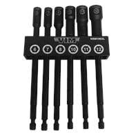 Vim Tools NSM100XL - Metric Extra Long Nut Setter Kit, 6" Oal, 6m, 7m, 8m, 10m, 11m, &12m
