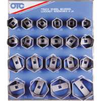 (OTC-9850) 21 Pc. 6 Point Truck Wheel Bearing Locknut ­Sockets  with Tool Board