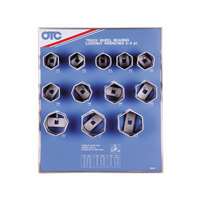 (OTC-9852) 12 Pc. 6 and 8 Point  Truck Wheel Bearing  Locknut ­Sockets  with Tool Board