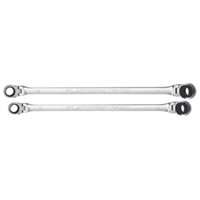 (PLT-99652) 2 Pc. X-Long Ratcheting Wrench Set 4 Metric Sizes