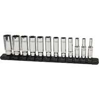 (PLT-99812) 12pc 1/4" Dr Metric Deep Spline Socket Set