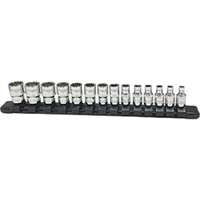 (PLT-99814) 14pc 1/4" Dr Metric Spline Socket Set