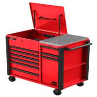 44" RSPRO 9-DRAWER POWER SERVICE CART-RED