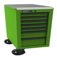 14 1/2" RS Pro 7-Drawer Side Cabinet - Lime Green