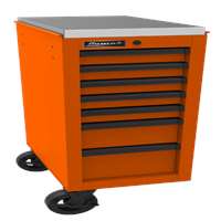 14 1/2" RS Pro 7-Drawer Side Cabinet - Orange