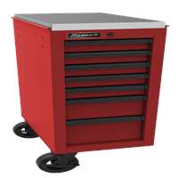 14 1/2" RS Pro 7-Drawer Side Cabinet - Red