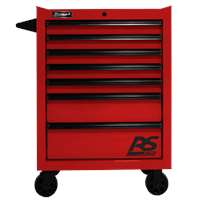 27" RS PRO 7 DWR ROLLER CABINET-RED