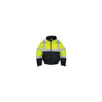 Hi-Viz Class 3 Hooded Bomber Jacket, Yellow, 2XL
