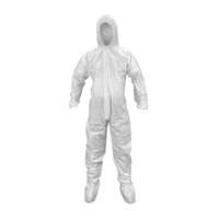 (SAS-6973) Breathable SMS Hooded and Booted Coveralls, Large