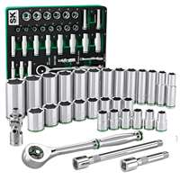 SK Hand Tool 01308-216P - 3/8" Drive 31 Piece Metric Socket Set