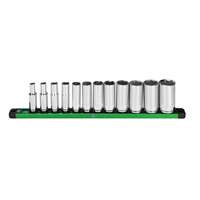 SK Hand Tool 01346 - 12 PC, 6 PT, Deep, SAE Chrome Socket Set  3/8" Drive