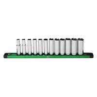 SK Hand Tool 01347 - 12 PC, 6 PT, Deep, Metric Chrome Socket Set  3/8" Drive