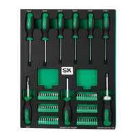 SK Hand Tool 01461 - 69 Piece Screwdriver w/ Bit Set