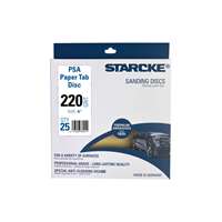 (STE-514-6T-220-R25) Aluminum Oxide Paper 514C Gold 6" x NH PSA Tab Disc Grit P240 25ct. Retail Pack R 514C-6T-P0220-R25