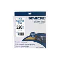 (STE-514-6T-320-R5) Aluminum Oxide Paper 514C Gold 6" x NH PSA Tab Disc Grit P320 5ct. Retail Pack R 514C-6T-P0320-R5