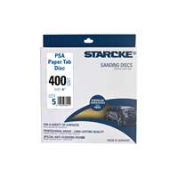 (STE-514-6T-400-R5) Aluminum Oxide Paper 514C Gold 6" x NH PSA Tab Disc Grit P400 5ct. Retail Pack R 514C-6T-P0400-R5