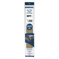 (STE-514-FS-MPF-R5) Alum Oxide 514D Gold 2.75" x 16.5" PSA Paper File Strips P180 3pk + P320 2pk Ret R 514C-FS-MPF-R5