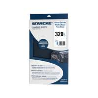(STE-991A-0320H-R5) Silicon Carbide 991A Blk 5-1/2" x 9" Wet/Dry Paper Plain Sheet P320 5ct Retail Pk R 991A-P0320H-R5