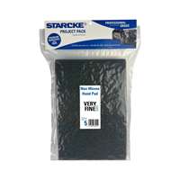 (STE-HP-GRAY-R5) Gray 6" x 9" Non Woven Hand Pad Ultra Fine 5ct. Retail Pack R HP-GRAY-R5