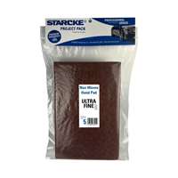 (STE-HP-MAROON-R5) Maroon 6" x 9" Non Woven Hand Pad Very Fine 5ct. Retail Pack R HP-MAROON-R5