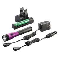 (STL-75482) Stinger LED HL Rechargeable Flashlight with PiggyBack Charger, Purple