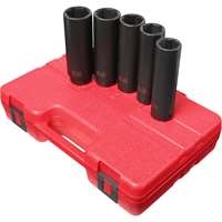 Sunex 2845 - 1/2" Dr. Extra Deep Sae Socket Set, 5 Pc.